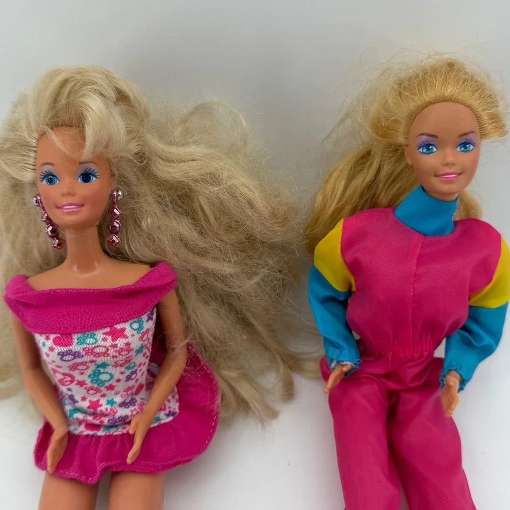 Mattel Barbie Dolls Kids Pink 2pc Set Vintage 1966 Malaysia‎ Body Mold